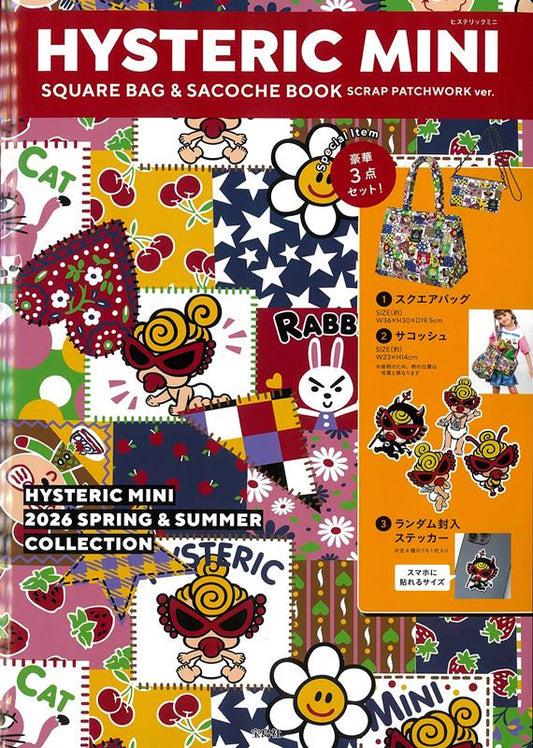 HYSTERIC MINI SQUARE BAG & SACOCHE BOOK SCRAP PATCHWORK ver. | HYSTERIC MINI SQUARE BAG & SACOCHE BOOK SCRAP PATCHWORK ver.